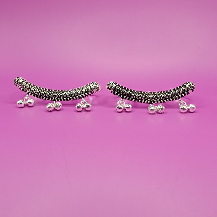 Antique Pure Silver Oxidised Toe Rings