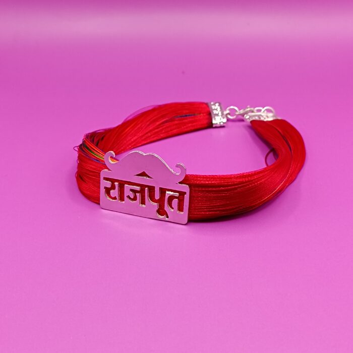 925 Sterling Silver Men's Dhaga Moli RAJPUT Logo Bracelet Big Size
