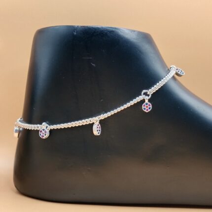 Stylish Pure Silver Payal