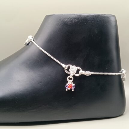 Vibrant Pure Silver Payal