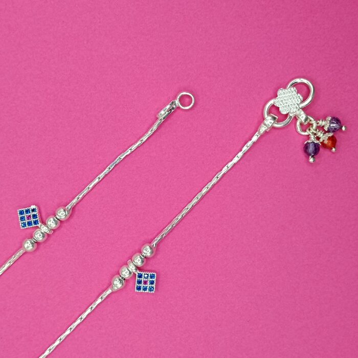 Vibrant Pure Silver Payal