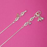Pure Silver Floral Leaf Payal