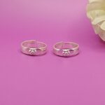 Classic Floral Pure Silver Toe Rings