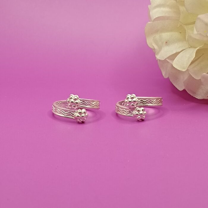 Elegant Pure Silver Toe Rings