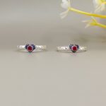 Pure Silver Heart Toe Rings