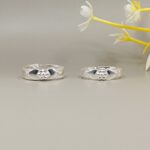 Classic Floral Pure Silver Toe Rings