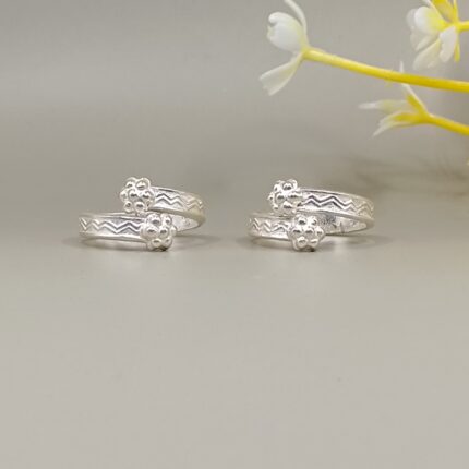 Elegant Pure Silver Toe Rings