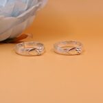 Classic Floral Pure Silver Toe Rings