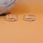 Classic Floral Pure Silver Toe Rings