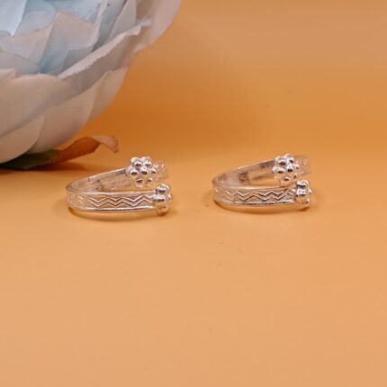 Elegant Pure Silver Toe Rings