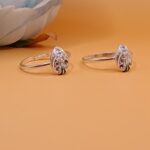 Oval Design Pure Silver Toe Rings