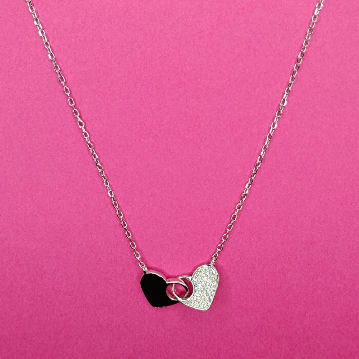 925 Silver Twin Heart Pendant
