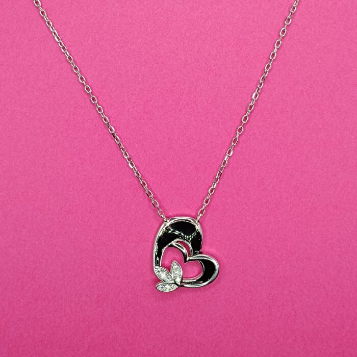 925 Silver Heart Leaf Pendant