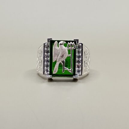 925 Silver Bird Trishul Ring
