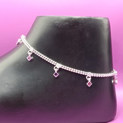 Fine Silver Payal Pair with Graceful Traditional Design