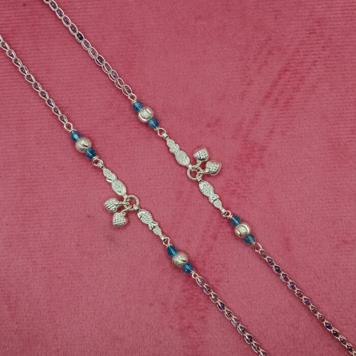 Fine Silver Payal Pair with Elegant Detailing