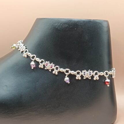 Stylish & Traditional Silver Payal Design