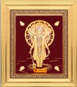 24K Pure Gold Frame for Lord Vishnu – Handcrafted Divine Art