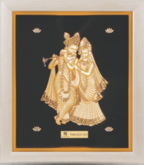 IMG_20250929_191631 24K Pure Gold Radha Krishna Frame – Divine Love Wall Décor