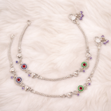 Fine Silver Payal Pair with Traditional Craftsmanship