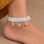 Pure Silver Traditional Dulhan Paayal with Ghungroo