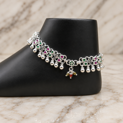 Radiant Pure Silver Dulhan Payal