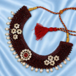 Handcrafted 925 Silver Chatai Set with Flower Motifs & Pearls