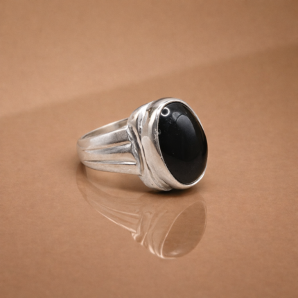 925 Sterling Silver Ring with Black Onyx Gemstone(On Order)