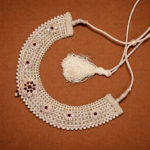 925 Silver Chatai Flower Design Necklace Set