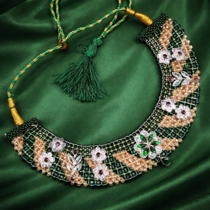 925 Silver Floral Chatai Set – Premium Traditional Necklace