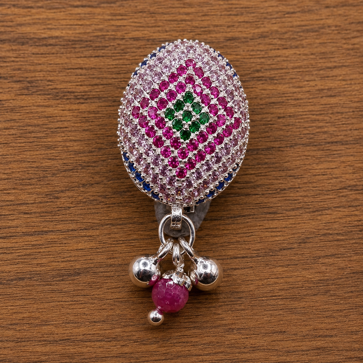 ChatGPT Image Sep 1, 2026, 06_37_51 PM Pure Silver Saree Pin – Colorful Diamond Cut Design