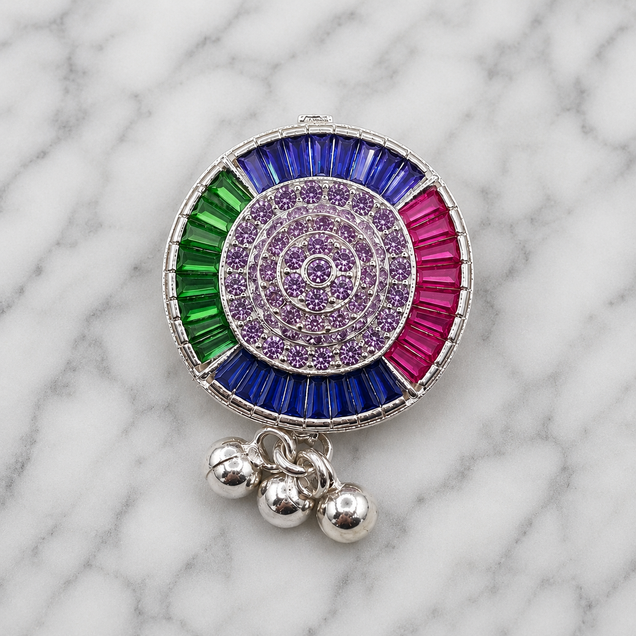 ChatGPT Image Sep 1, 2026, 06_42_43 PM Pure Silver Saree Pin – Colorful Diamond Stone Design