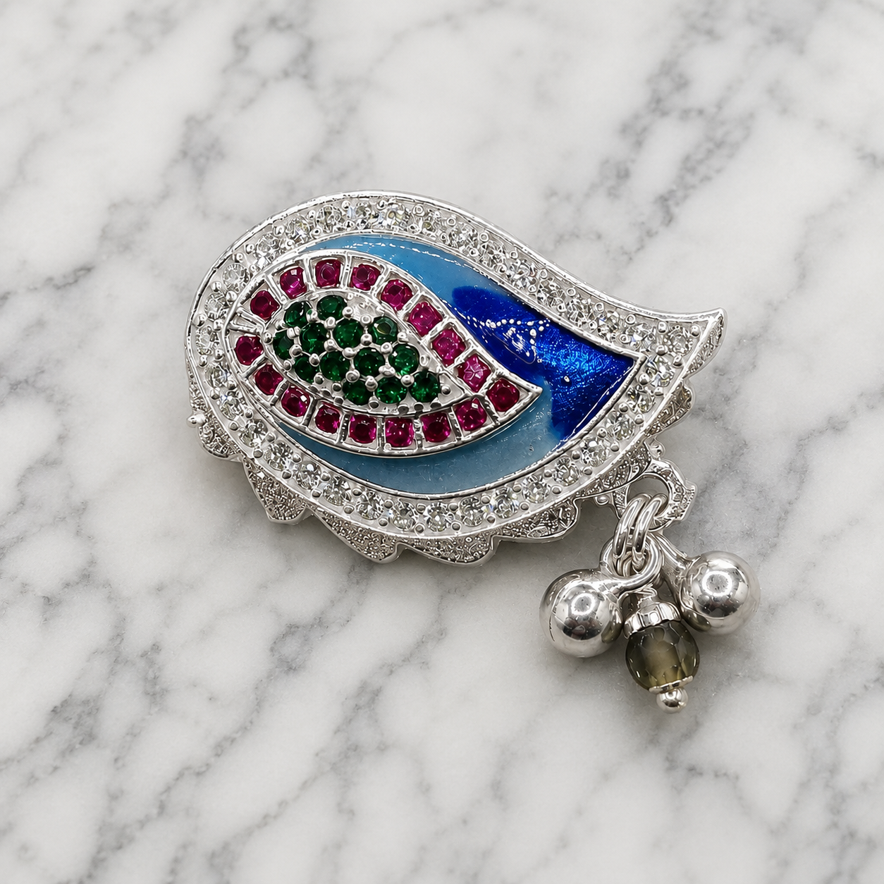 ChatGPT Image Sep 1, 2026, 06_59_50 PM Pure Silver Saree Pin – Colorful Enamel & Stone Work