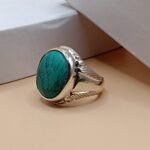 925 Silver Ring with Oval Turquoise Stone – Elegant and Powerful(On Order)