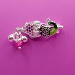 Fine Silver Peacock Saree Pin – Premium Colorful Detailing