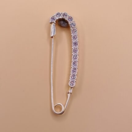 Fine Silver Saree Pin – Timeless Elegant Style