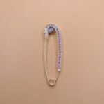 . Elegant Pure Silver Crystal Saree Pin