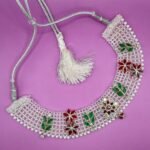 Premium 925 Silver Chatai Pattern Set with Pearl Border