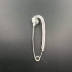 . Elegant Pure Silver Crystal Saree Pin