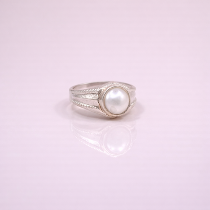 Pure Silver women Moti Ring