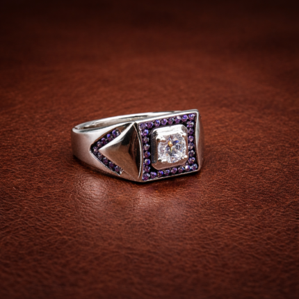 Imperial Crown 925 Silver CZ Ring