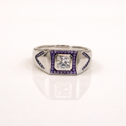 Imperial Crown 925 Silver CZ Ring