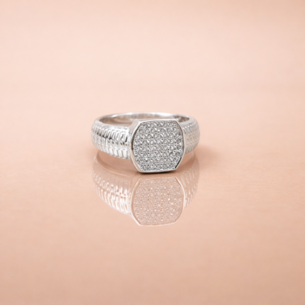 Leaf Crest Pure Silver Ring