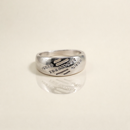 Cut Design Pure Silver Ring