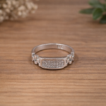 Pure Silver Ring with Stone