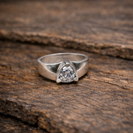 Radiant Glow Pure Silver Gem Ring