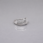 Elegant White Stone Pure Silver Ring