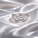 Elegant White Stone Pure Silver Ring