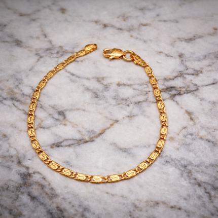 Gold Polish Silver Bracelet – Classic Luxury Finish
