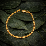 Gold Polish Silver Bracelet – Classic Luxury Finish